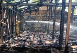 Ditinggal Pergi Ke Warung, Rumah Seorang Warga di Ringinharjo Gubug Terbakar