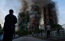 94 Orang Tewas dalam  Kebakaran Mematikan Apartemen di Hong Kong