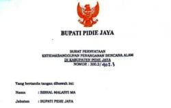 BREAKING NEWS Bupati Pidie Jaya Angkat Tangan Menyerah Tidak Mampu Tangani Penanggulangan Banjir