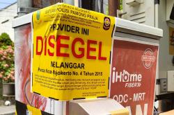 Tak Ada Maaf, Mulai Hari Ini Fiber Optik Melanggar Perda di Mojokerto Ditertibkan