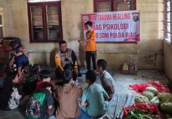 Layanan Trauma Healing Polda Riau Beri Ketenangan di Tengah Kepedihan Warga Agam