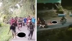 Viral! Pemerkosa Wanita Difabel Dihajar dan Diseret Massa dengan Motor Keliling Kampung hingga Tewas