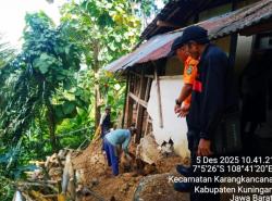 Bangunan Rumah Terancam, BPBD Bergerak Cepat Tangani Longsor