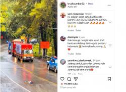 Viral Truk Bantuan Pemprov Jateng Melintasi Tanjakan Curam Sitinjau Lauik Sumbar, Netizen Terharu