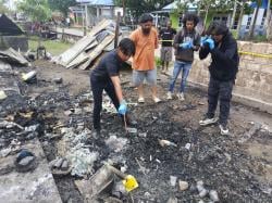 Tim Identifikasi Polres Sarmi Telusuri Penyebab Kebakaran Besar di Kampung Sarmo