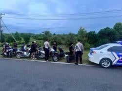 Tindak Balap Liar di Bandara, Satlantas Polresta Palangka Raya Amankan 7 Motor Berknalpot Bising
