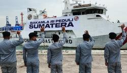 Bakamla Kirim 70 Ton Bantuan Kemanusiaan untuk Korban Bencana di Aceh