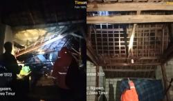 Diterjang Angin Kencang, Belasan Rumah di Desa Jampet, Ngasem, Mengalami Kerusakan