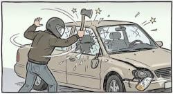 Gegara Diklakson, Pria Bersenjata Kampak Rusak Mobil di Tamansari Bandung