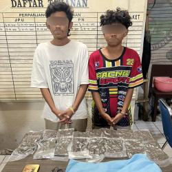 Kejar-kejaran Malam di Depan Kantor Gubernur, Dua Pengedar Ganja Dibekuk Polisi