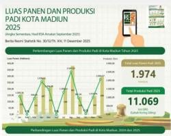 Akibat Alih Fungsi Lahan, Produksi Gabah di Kota Madiun Turun