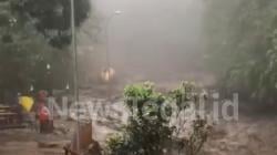 Kolam Pancuran 13 Obyek Wisata Guci Tegal Diterjang Banjir Bandang