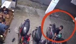Viral! Aksi Pencurian Motor di Rental PS Rangkasbitung Terekam CCTV