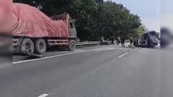 Bus Rombongan KRI Soeharso Kecelakaan di Tol Belmera, 12 Orang Terluka