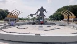 Progres 87 Persen, Ikon Patung Javaman Siap Ubah Wajah Pemda Terpadu Sragen
