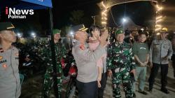 Situasi Kondusif, Kapolres Polewali Mandar Bersama Personel Gabungan Pantau Pengamanan Malam Natal