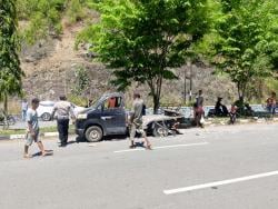 Polres Jayapura Selidiki Insiden Mobil Bermuatan Petasan Terbakar di Jalur Sentani-Abepura