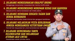 Catat! Polres Pangandaran Keluarkan 8 Larangan Saat Tahun Baru