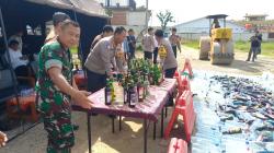 Polres Blora Musnahkan 2.143 Botol Miras, Angka Kamtibmas 2025 Meningkat