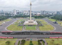 TNI AD Gelar Apel Kesiapsiagaan Pengamanan Tahun Baru 2026 di Monas