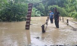 Banjir Rendam Cikeusik Pandeglang, Sejumlah Jembatan Penghubung Putus Total