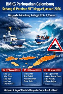 Angin Kencang Akan Landa NTT Tiga Hari ke Depan, BMKG Ingatkan Nelayan Waspada