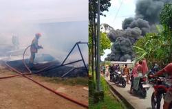 Gudang Solar Proyek Rehabilitasi Jaringan Irigasi di Balen Bojonegoro Terbakar