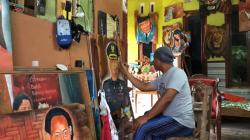 Dari Limbah Kayu Jadi Karya Seni, Pelukis Gunungkidul Tembus Pasar Mancanegara