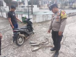 Gelar Razia Serentak, Polresta Bandung Amankan 304 Knalpot Brong