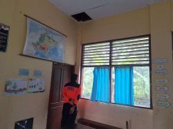 BPBD Tulungagung Lakukan Asesmen Kerusakan SDN 1 Talun Kulon Pasca Gempa