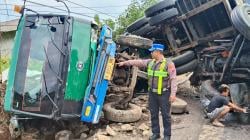 Tiga Kendaraan Terlibat Kecelakaan Beruntun di Jalur Nasional Batang, Diduga Truk Alami Rem Blong