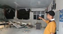 Longsor Hantam SMPN 15 Cilegon, Tiga Kelas Ambruk dan Toilet Rusak Parah