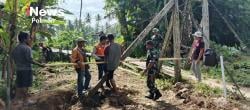 TNI Bangun Jembatan Gantung Garuda di Polman, Akses Warga Bulubawang Terbuka