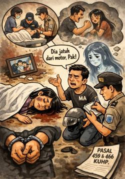 Tragis! Ibu Muda Tewas di Tangan Suami, Kebohongan Kecelakaan Terbongkar