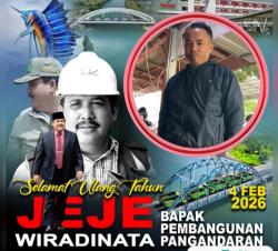Twibon Ucapan Ulang Tahun Jeje Wiradinata Bertebaran, Julukan Bapak Pembangunan Pangandaran Menggema