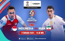 Indonesia vs Iran di Final Piala Asia Futsal 2026, Tayang di VISION+ Malam Ini