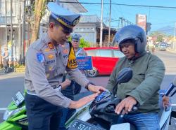 Polantas Razia Motor di Kuningan, Puluhan Knalpot Brong Disita