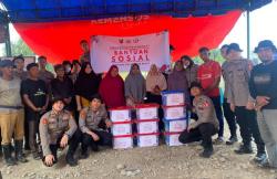 Mahasiswa STIK Lemdiklat Polri Salurkan Bansos bagi Korban Banjir di Pidie Jaya
