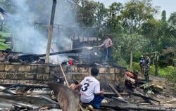 Ditinggal ke Sawah, Rumah Petani di Laren Hangus Dilalap Api
