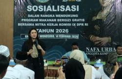 Sosialisasi Program MBG di Wonosobo, Nafa Urbach: Saya Akan Terus Kawal dan Mengawasi