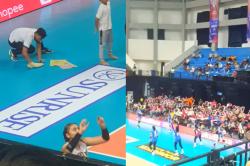 GOR Utama Bojonegoro Bocor Saat Proliga Disiarkan Live, Penonton: Memalukan!