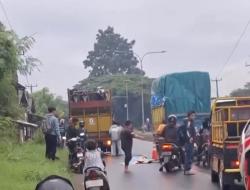 Pemotor Terlindas Truk di Jalur Pantura Purwasari Karawang, Korban Masih Hidup Saat Dievakuasi