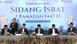 Hasi Sidang Isbat, Pemerintah Tetapkan 1 Ramadhan 1447 H Jatuh Pada Kamis 19 Februari 2026