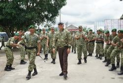 Menhan Tinjau Marshalling Area Yonif TP 888/Satria Sejati di Rembang, Ini Pesannya ke Prajurit
