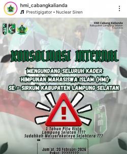 HMI Kalianda Sindir Pedas Setahun Pitu Vista: Janji Kesejahteraan, Realita Bagaimana?