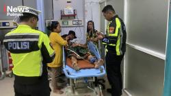 Kecelakaan di Jalan Trans Sulawesi Polman–Pinrang, 2 Pengendara Dilarikan ke Rumah Sakit