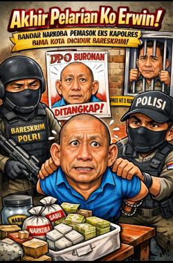 Digerebek Tim Gabungan, Ko Erwin Tersangka Pemasok Narkoba Eks Kapolres Bima Kota Ditangkap!