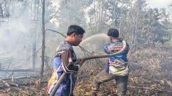 0,61 Hektare Lahan Gambut Terbakar, Tim Dalkarhutla Berjibaku Padamkan Api di Tengah Cuaca Panas