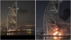 Dubai Membara Drone Iran Hantam Simbol Kemewahan Dunia Gedung Burj Al Arab, Langit UEA Mencekam!