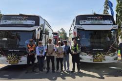 Bus mudik gratis bantu warga Cilegon pulang kampung ke Banjar Jawa Barat